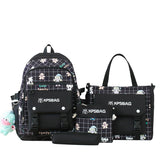 Backpack Primary School Girls Schoolbag Women's Four-piece Set