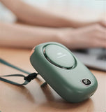 Hanging Neck Fan Lazy No Leaf Fan Hanging Waist USB High Wind Power Display Hanging Neck Small Fan