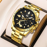 Men's Steel Belt Business Calendar Quartz Watch Suit