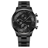 Fashion Numbers Three-eye Calendar Men's Watch