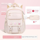 Girls' Waterproof Backpack Wear-resistant Large Capacity