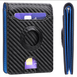 Carbon Fiber Leather Wallet Tracker Men