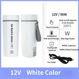12V Car Kettle Water Boiler Integrated Leak-proof Design Safety Valve 96W High Power Fast Heating Portable Electric Cup