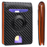 Carbon Fiber Leather Wallet Tracker Men