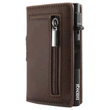 Ancient Carbon Fiber Pattern Men's Wallet Leather Multifunctional Card Holder