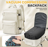 A Comfortable And Durable Backpack With A Vacuum Pump Compression Custom Logo Zipper Seal