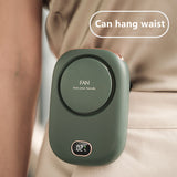 Hanging Neck Fan Lazy No Leaf Fan Hanging Waist USB High Wind Power Display Hanging Neck Small Fan