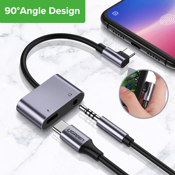 Type C Charging Headphone Adapter 2-In-1 Typc To 3.5 Interface Converter Applicable