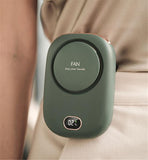 Hanging Neck Fan Lazy No Leaf Fan Hanging Waist USB High Wind Power Display Hanging Neck Small Fan