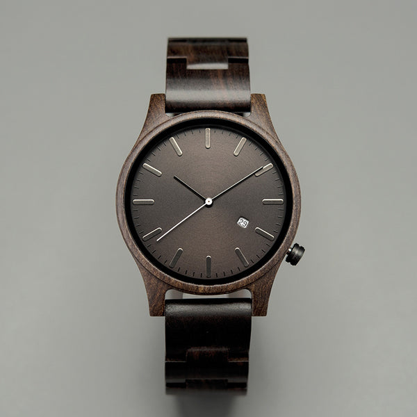 Wood Quartz Pointer Watch Men