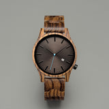 Wood Quartz Pointer Watch Men